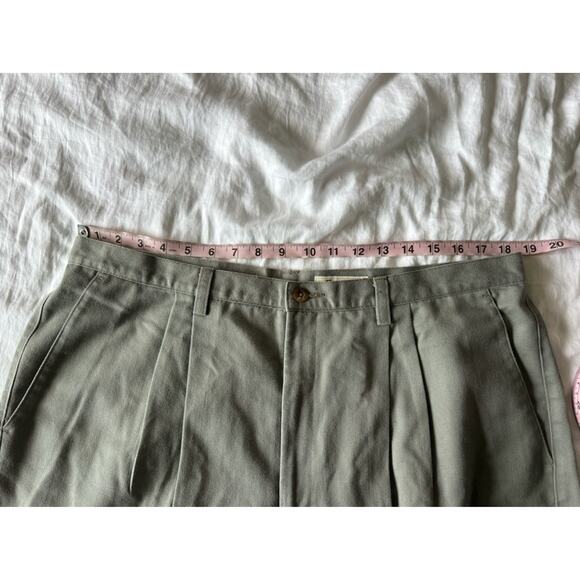 Eddie Bauer Womens Tall Chino Pants Green Cotton Pleated Size 20 Classic Casual - Picture 8 of 8